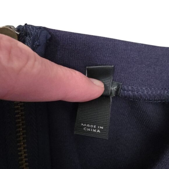 J.Crew Navy Sweatshirt with Black Fringe Hem Sz XS - Picture 6 of 10